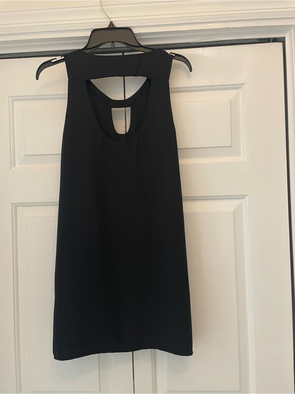 Lucy Love Classic Black Sleeveless Mini Dress with Back Keyhole